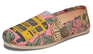 Floral School Bus Casual Shoes