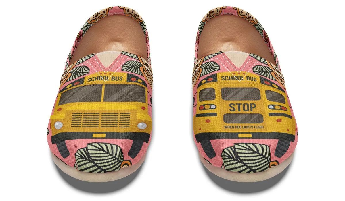 Floral School Bus Casual Shoes