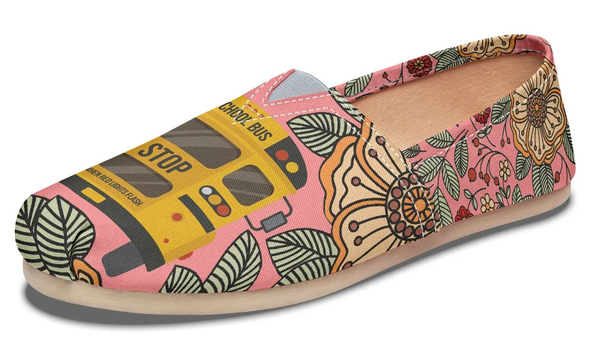 Floral School Bus Casual Shoes
