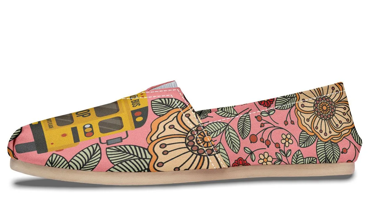 Floral School Bus Casual Shoes