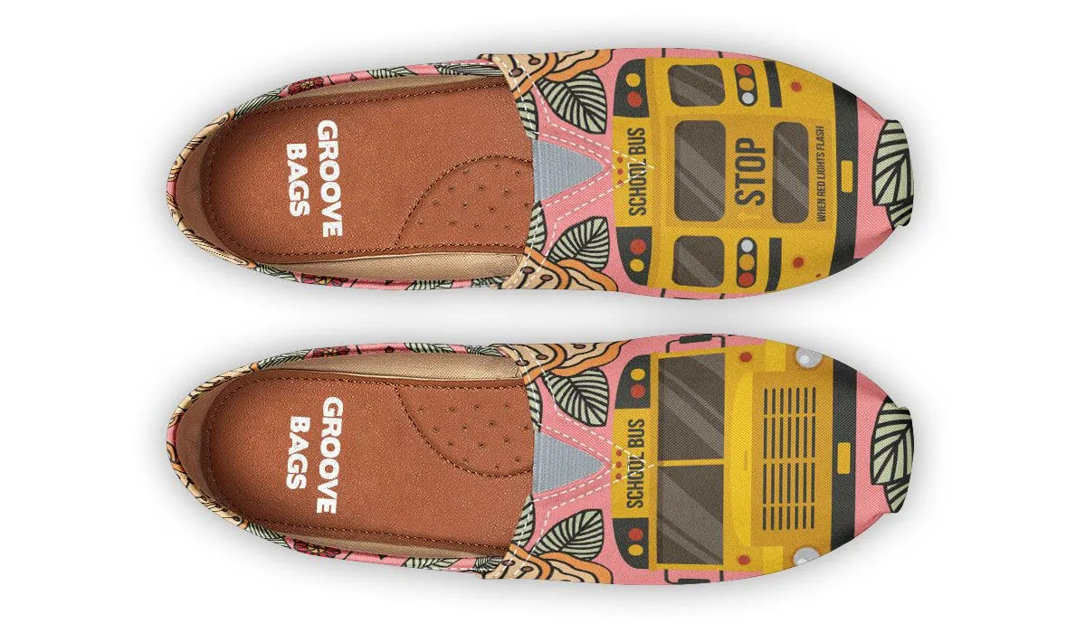 Floral School Bus Casual Shoes