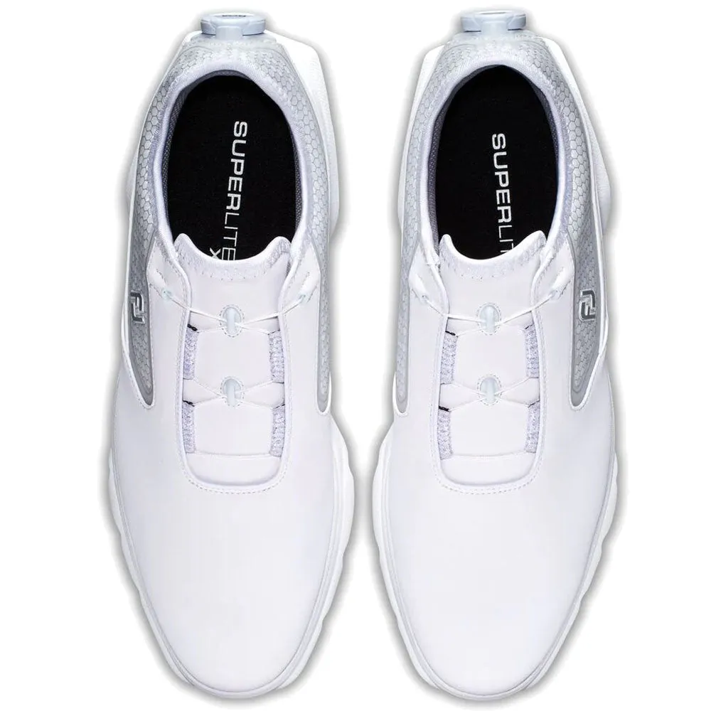 FootJoy SuperLites XP BOA Spikeless Waterproof Shoes - Silver/White