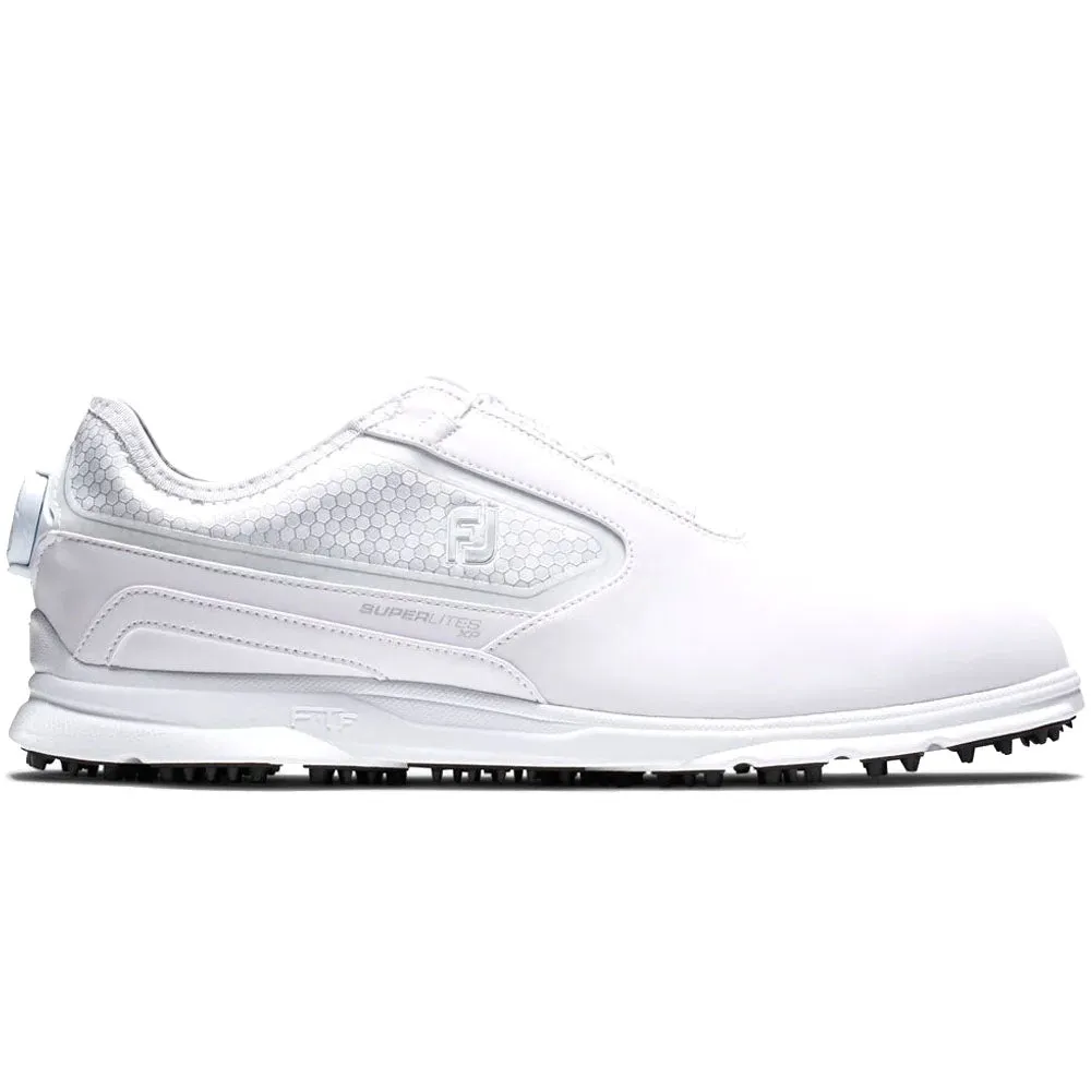 FootJoy SuperLites XP BOA Spikeless Waterproof Shoes - Silver/White