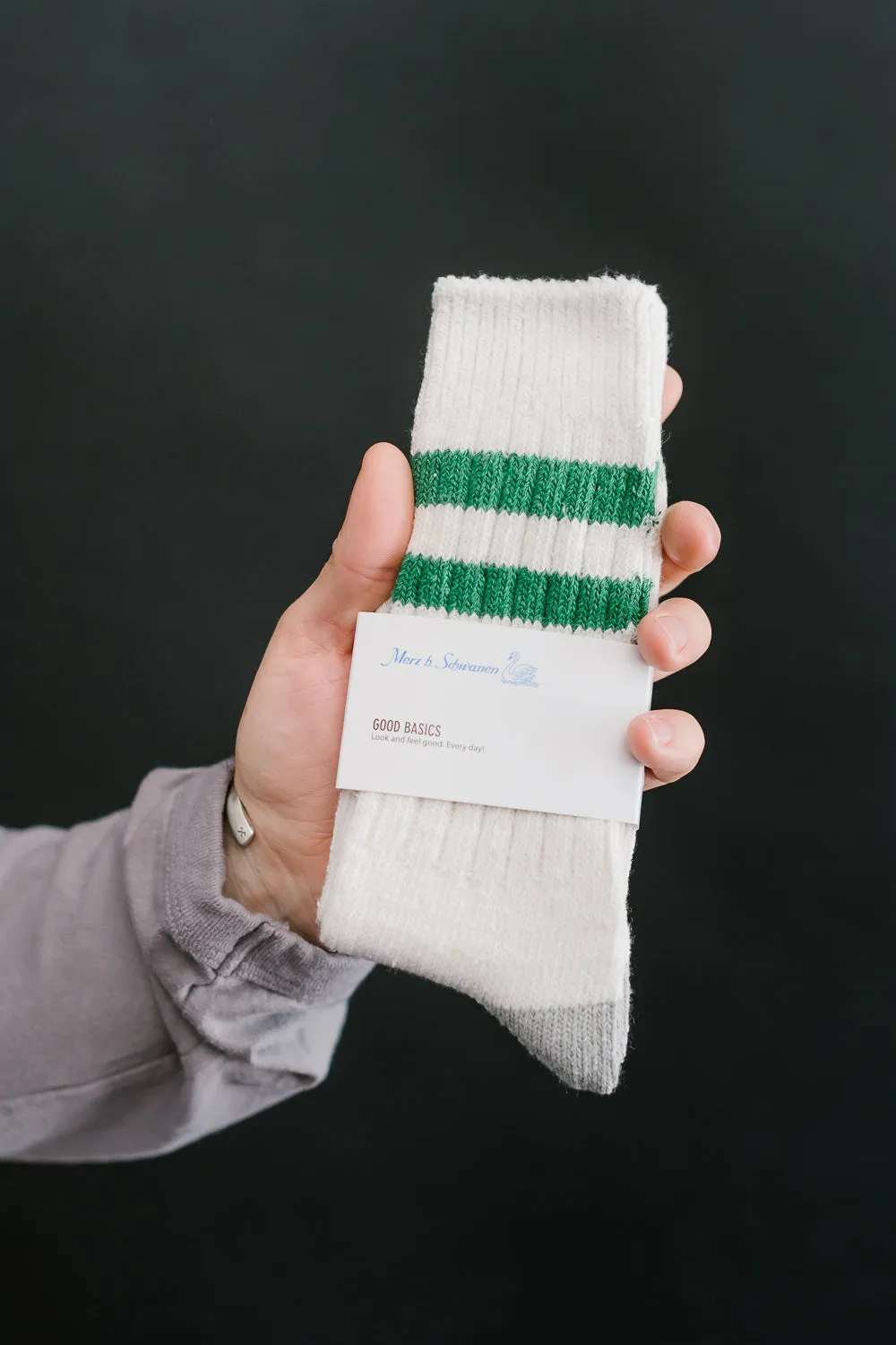 GS05.0246 - Striped Sock - Nature, Grass