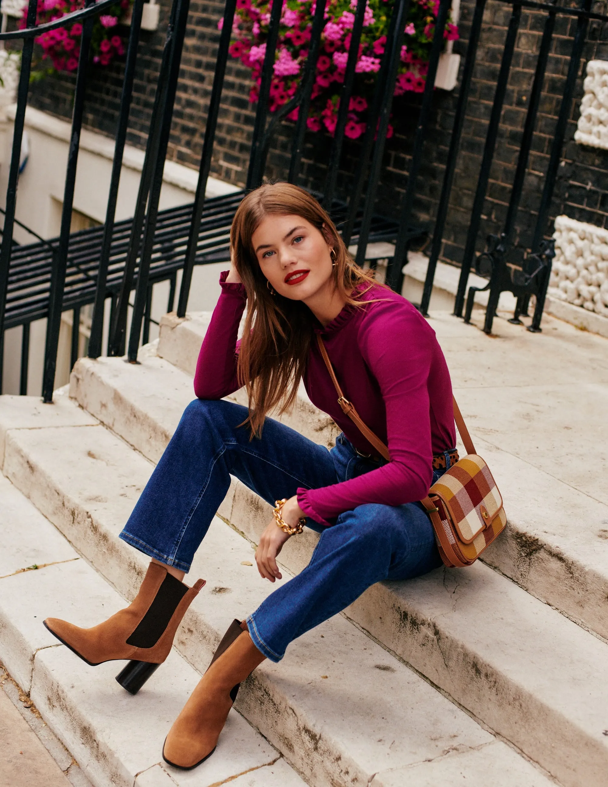 Heeled Chelsea Boots-Golden Brown