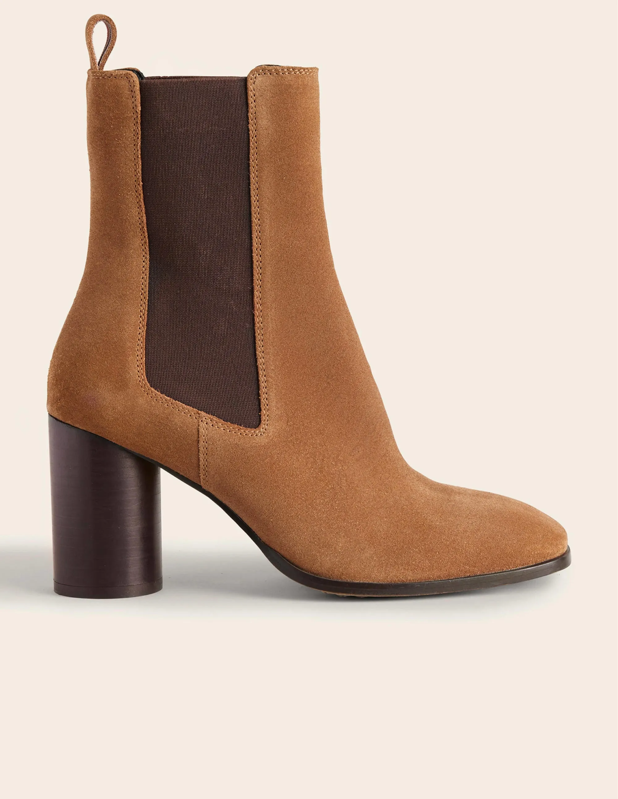 Heeled Chelsea Boots-Golden Brown