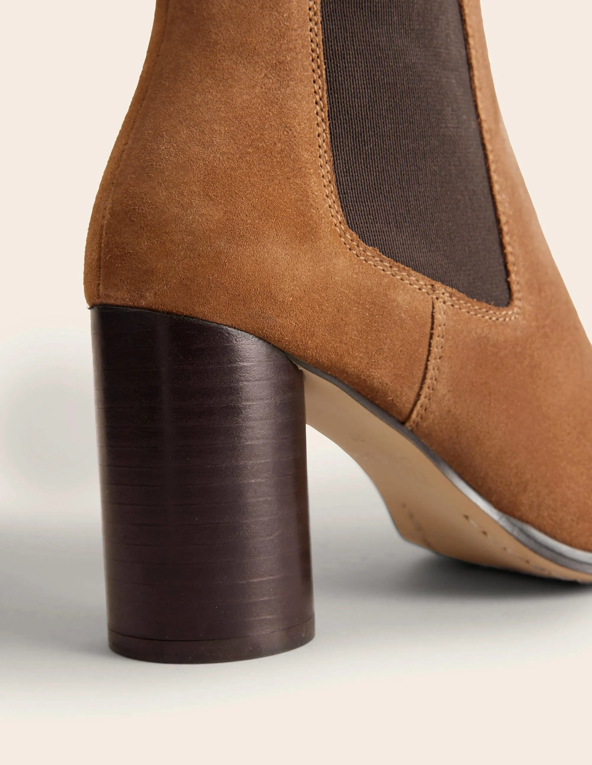 Heeled Chelsea Boots-Golden Brown