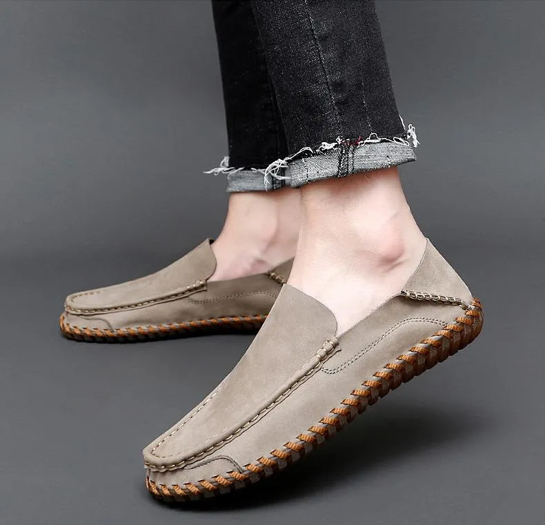 ✅High -quality Dedication✅New Breathable Genuine Leather Driving Soft Sole Casual Shoes