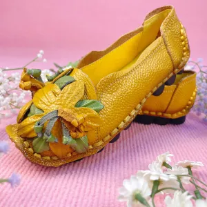 Hot New Autumn Flowers Handmade Shoes