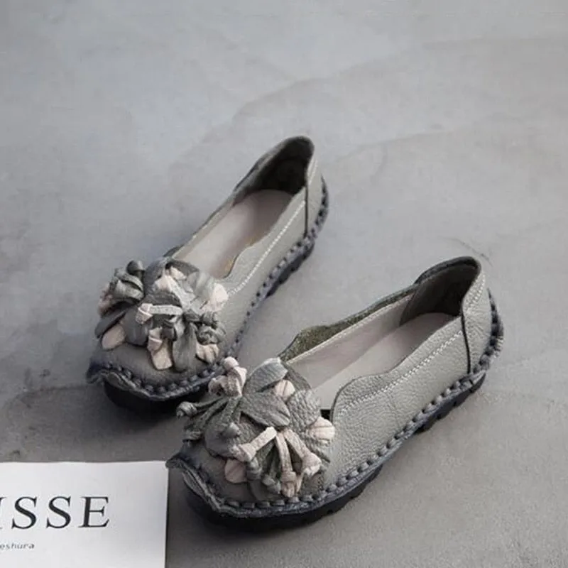 Hot New Autumn Flowers Handmade Shoes