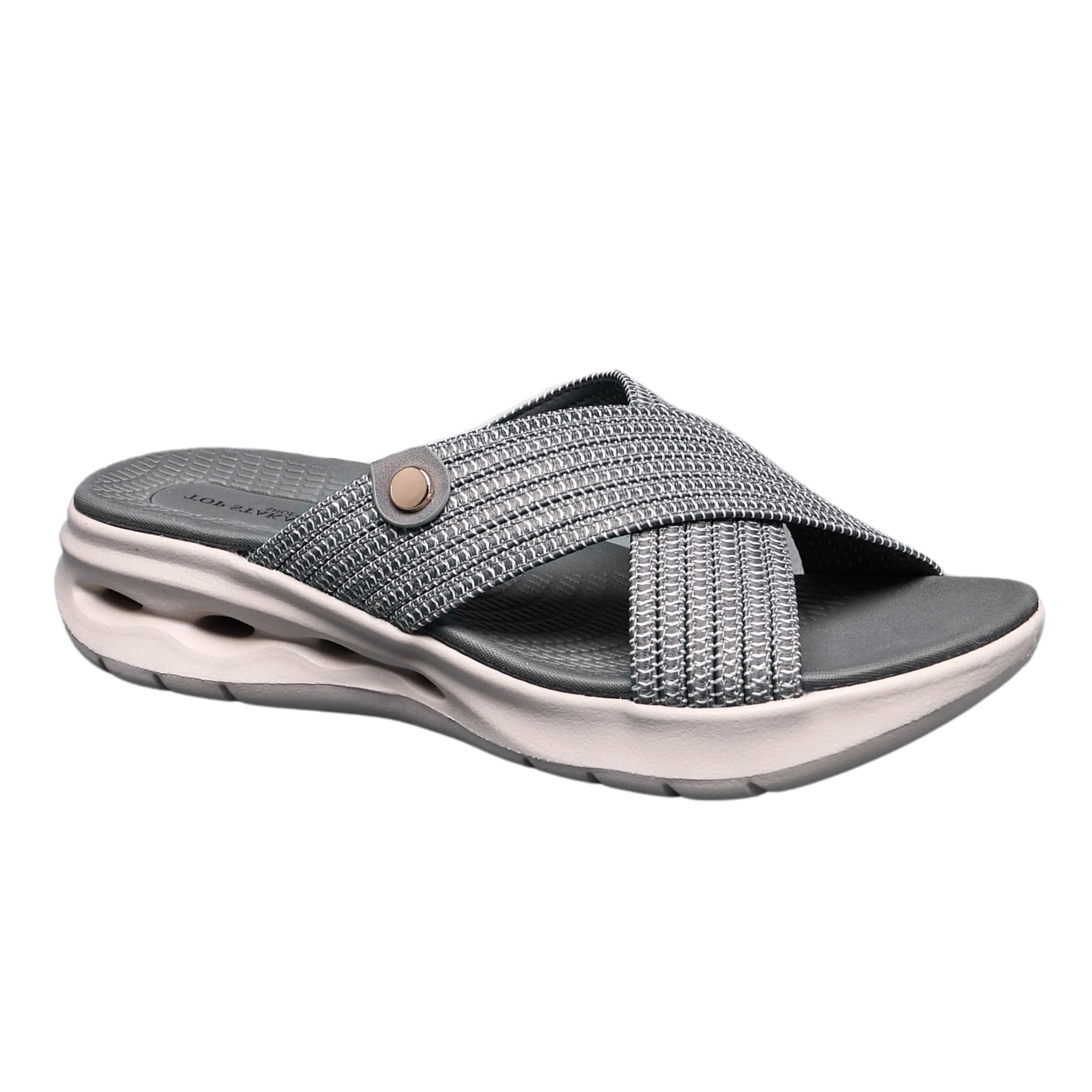 IVACHY Women's Comfort Criss-Cross Slide-On Sandals - Stylish Ease for Every Step 842
