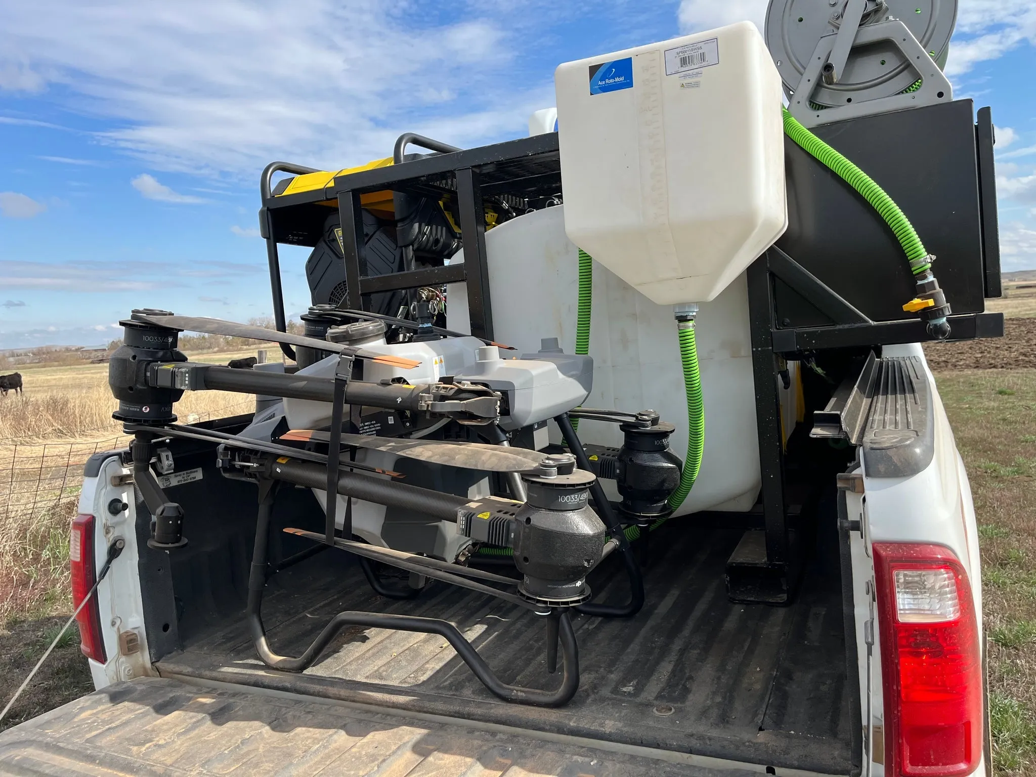 JRiley Seed Co. RoadRunner Pickup Box Drone Tendering Unit | For Drone Operators