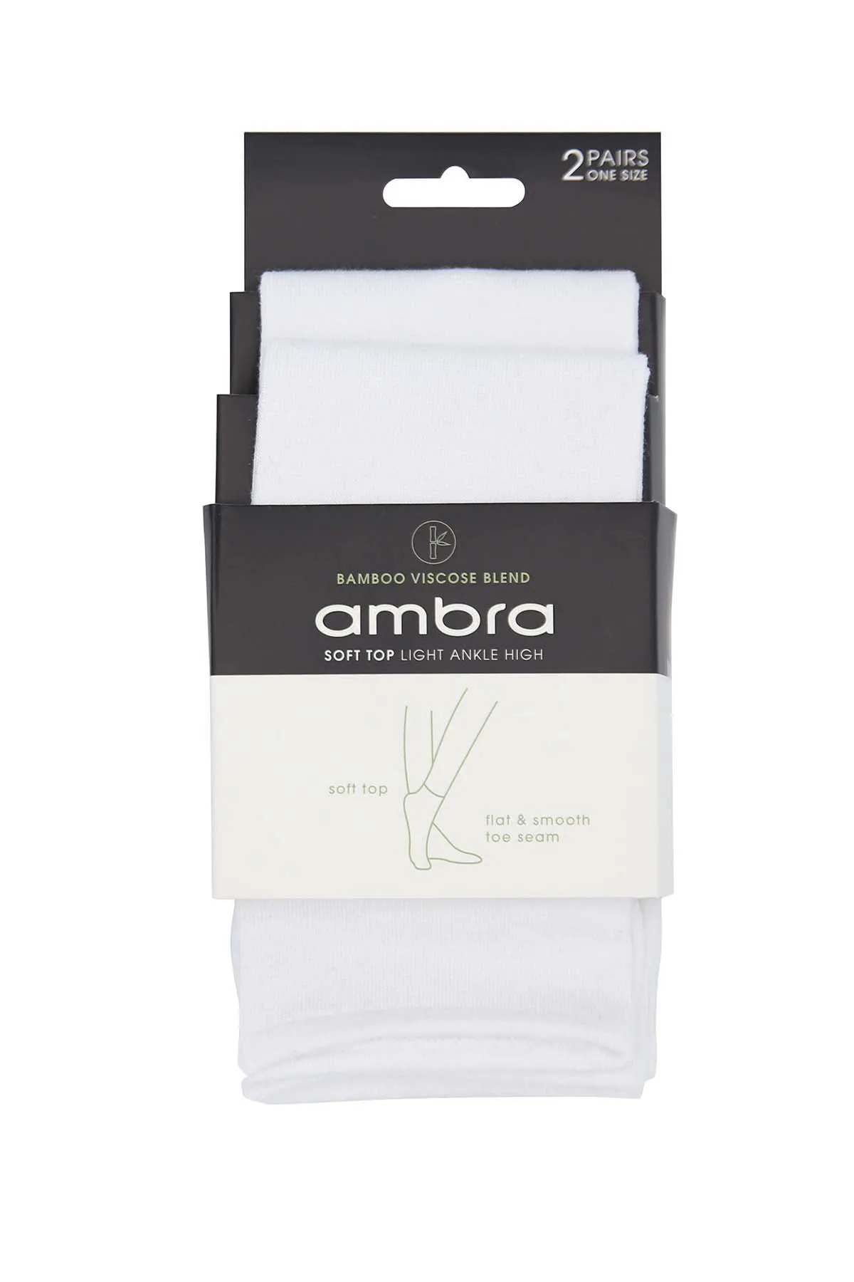 Kai White Bamboo Two Pack Boot Socks