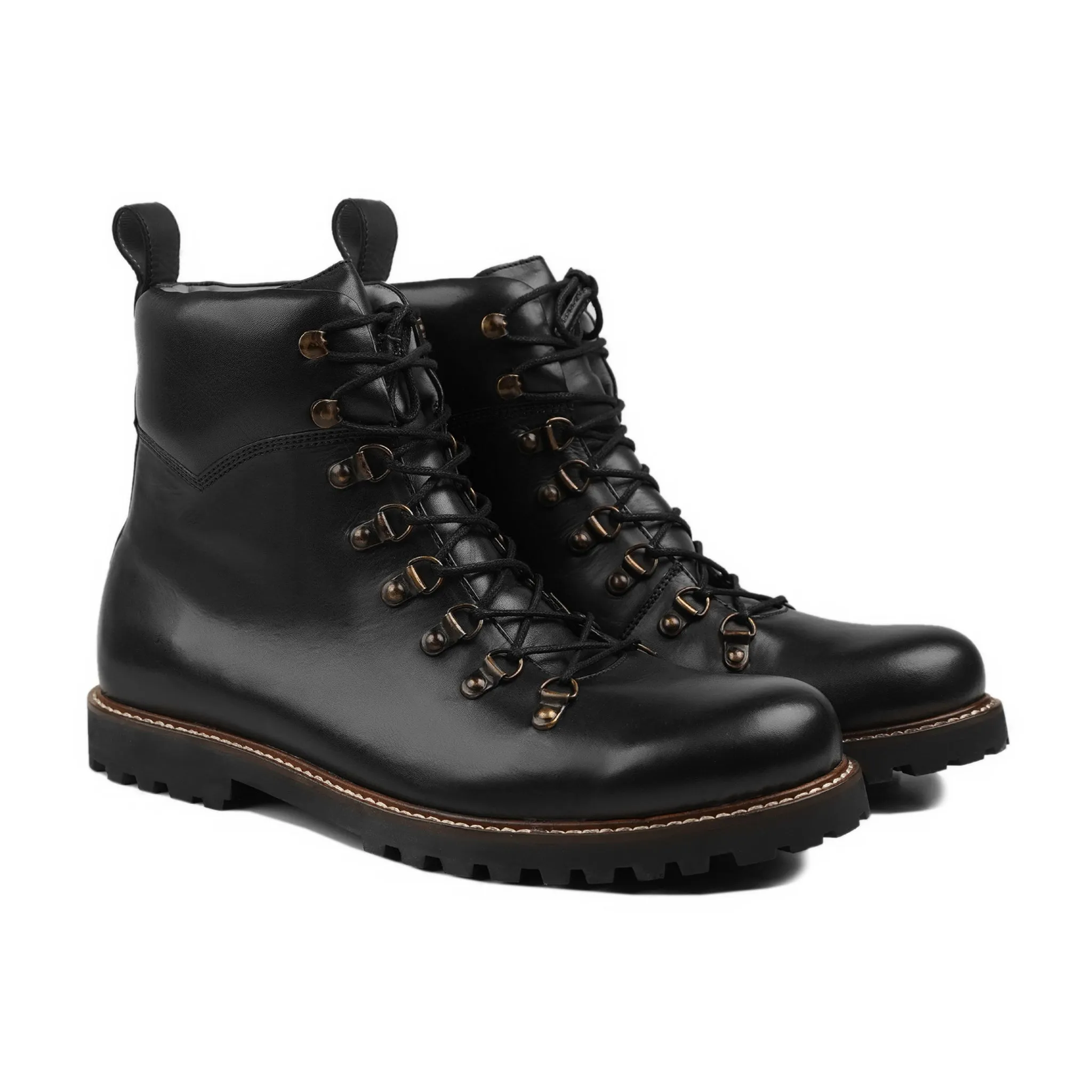 Kingston - Men's Black Calf Leather Boot