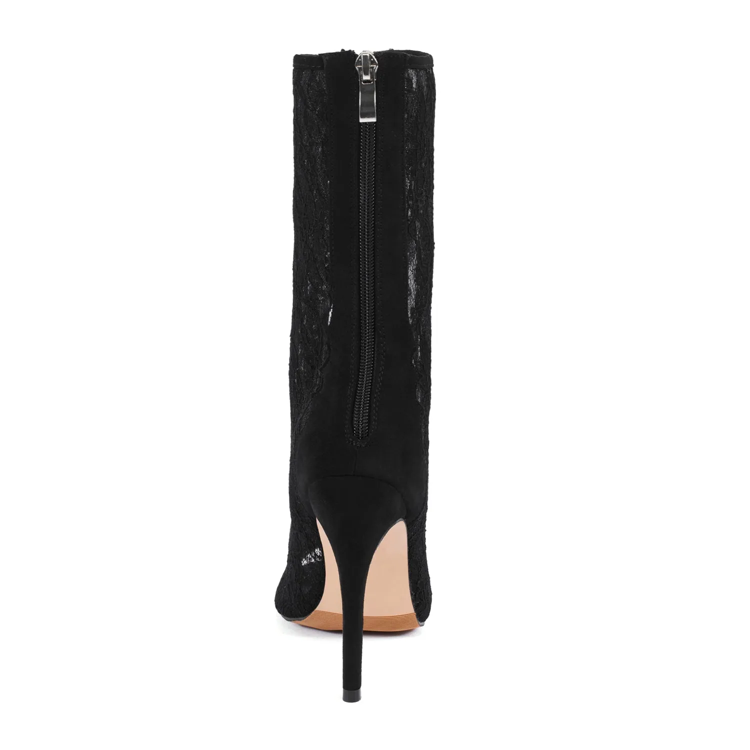 Lace Stiletto Ankle Boots