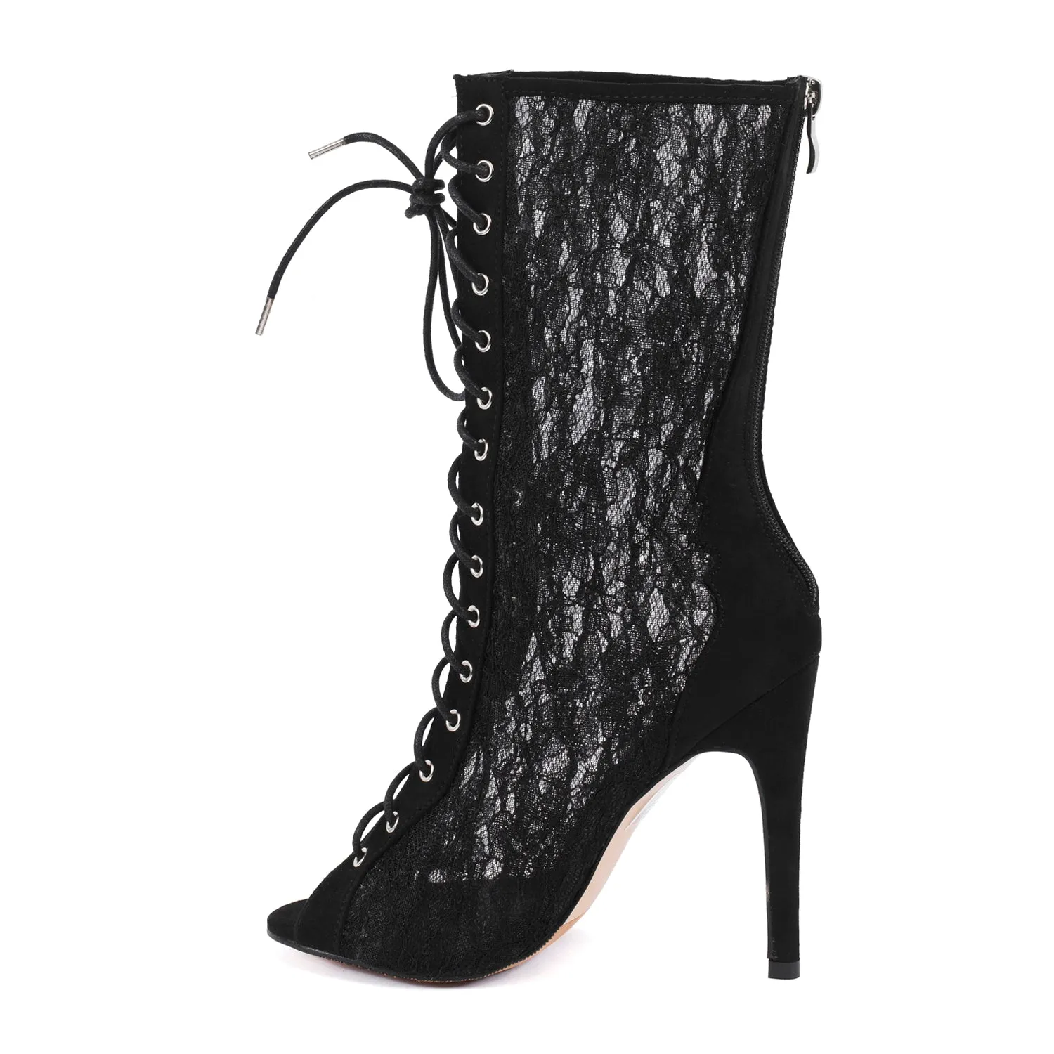 Lace Stiletto Ankle Boots