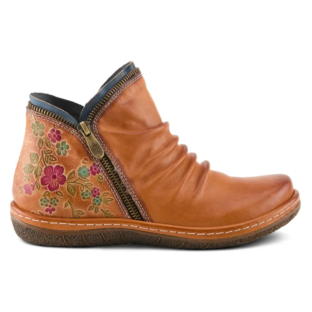 L'artiste By Spring Step Chesapeake Camel Leather Bootie (Women's)