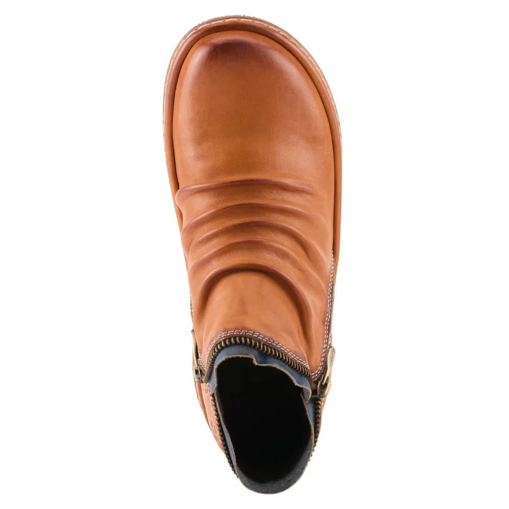 L'artiste By Spring Step Chesapeake Camel Leather Bootie (Women's)