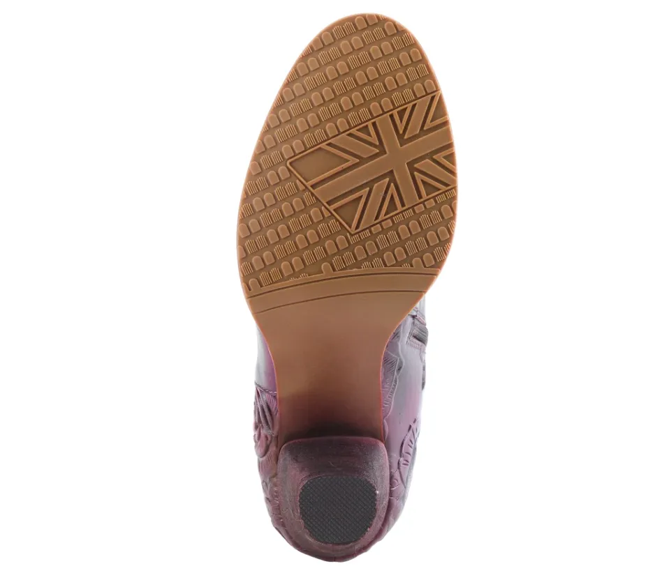 L'ARTISTE Plum Multi Leather Beauti-Plmm BOOTS