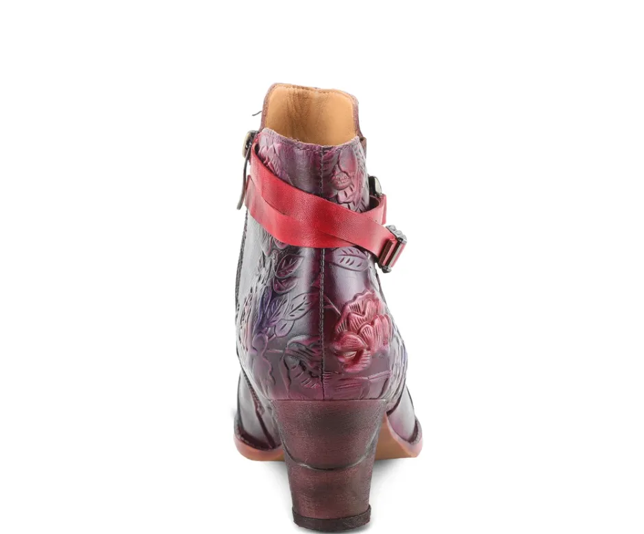 L'ARTISTE Plum Multi Leather Beauti-Plmm BOOTS