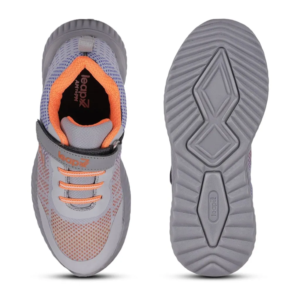 Leap7x By Liberty Kids NITKID-4E L.Grey Sports Non Lacing Shoes
