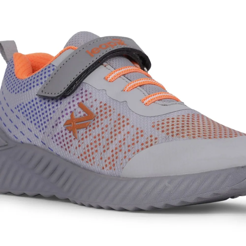 Leap7x By Liberty Kids NITKID-4E L.Grey Sports Non Lacing Shoes