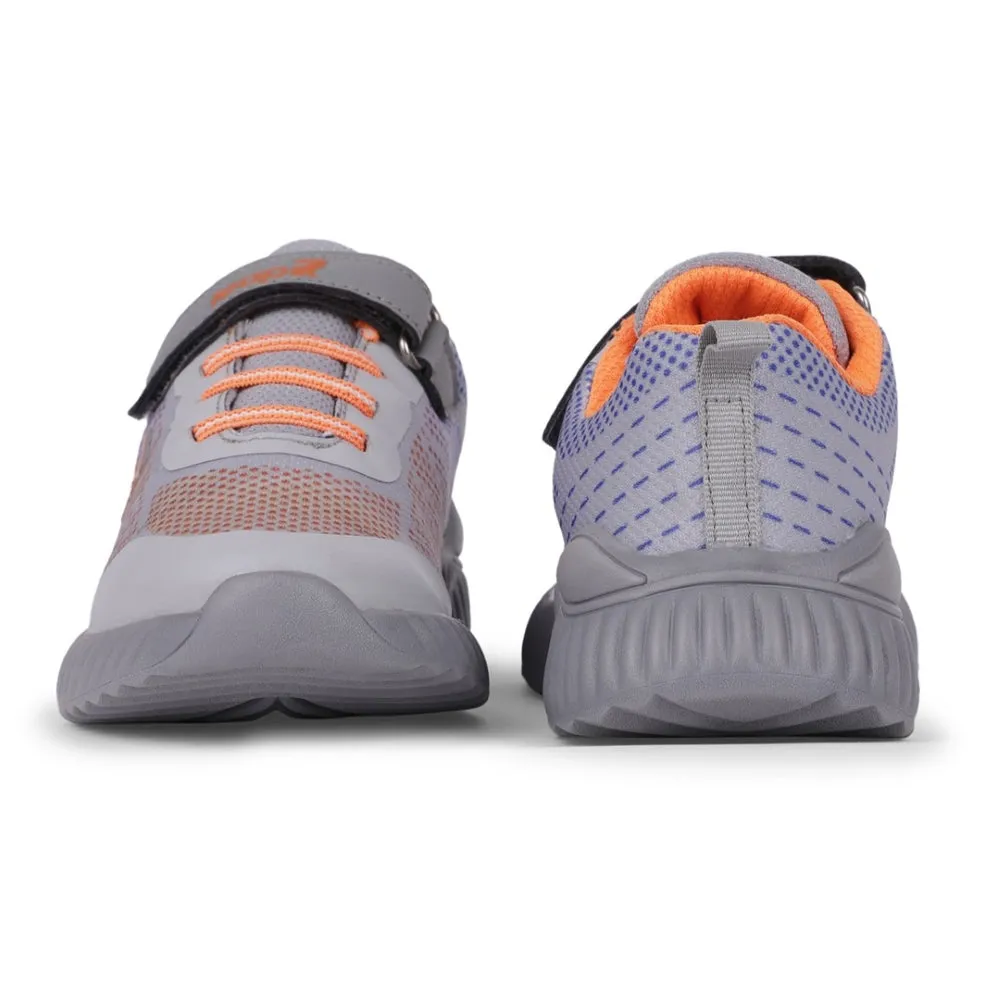 Leap7x By Liberty Kids NITKID-4E L.Grey Sports Non Lacing Shoes