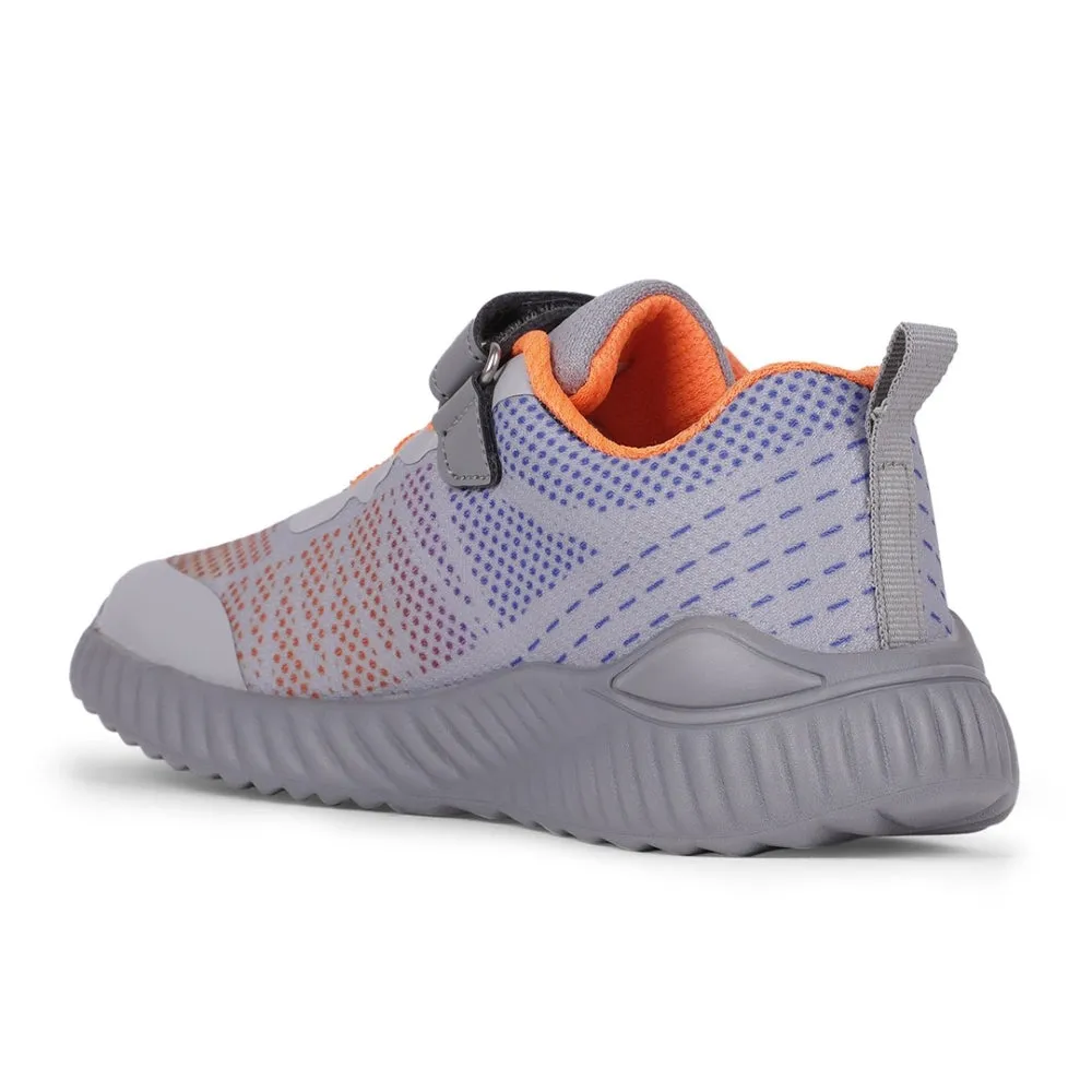 Leap7x By Liberty Kids NITKID-4E L.Grey Sports Non Lacing Shoes