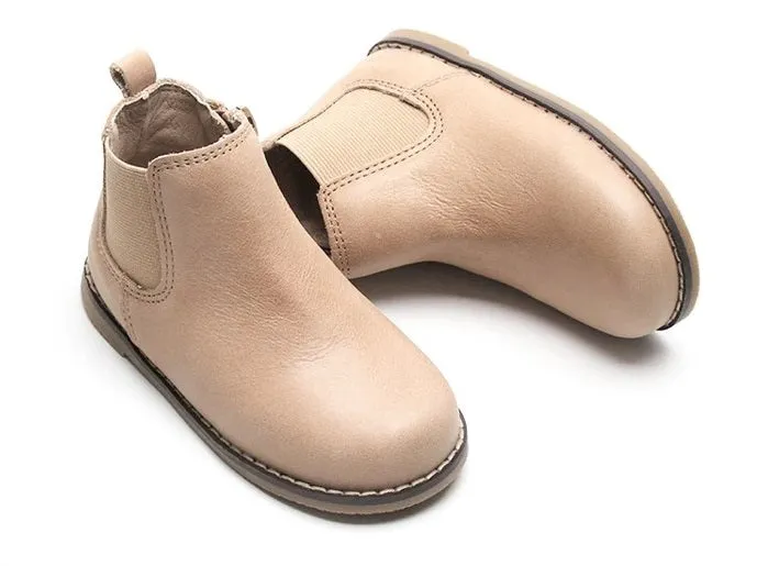 Leather Hard Soled Boots - Camel