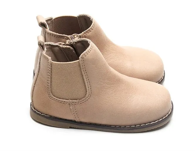 Leather Hard Soled Boots - Camel