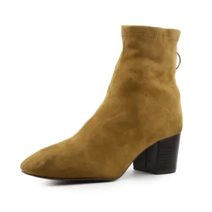 Lefties Zipper Block Heels Ankle Boots | Suede