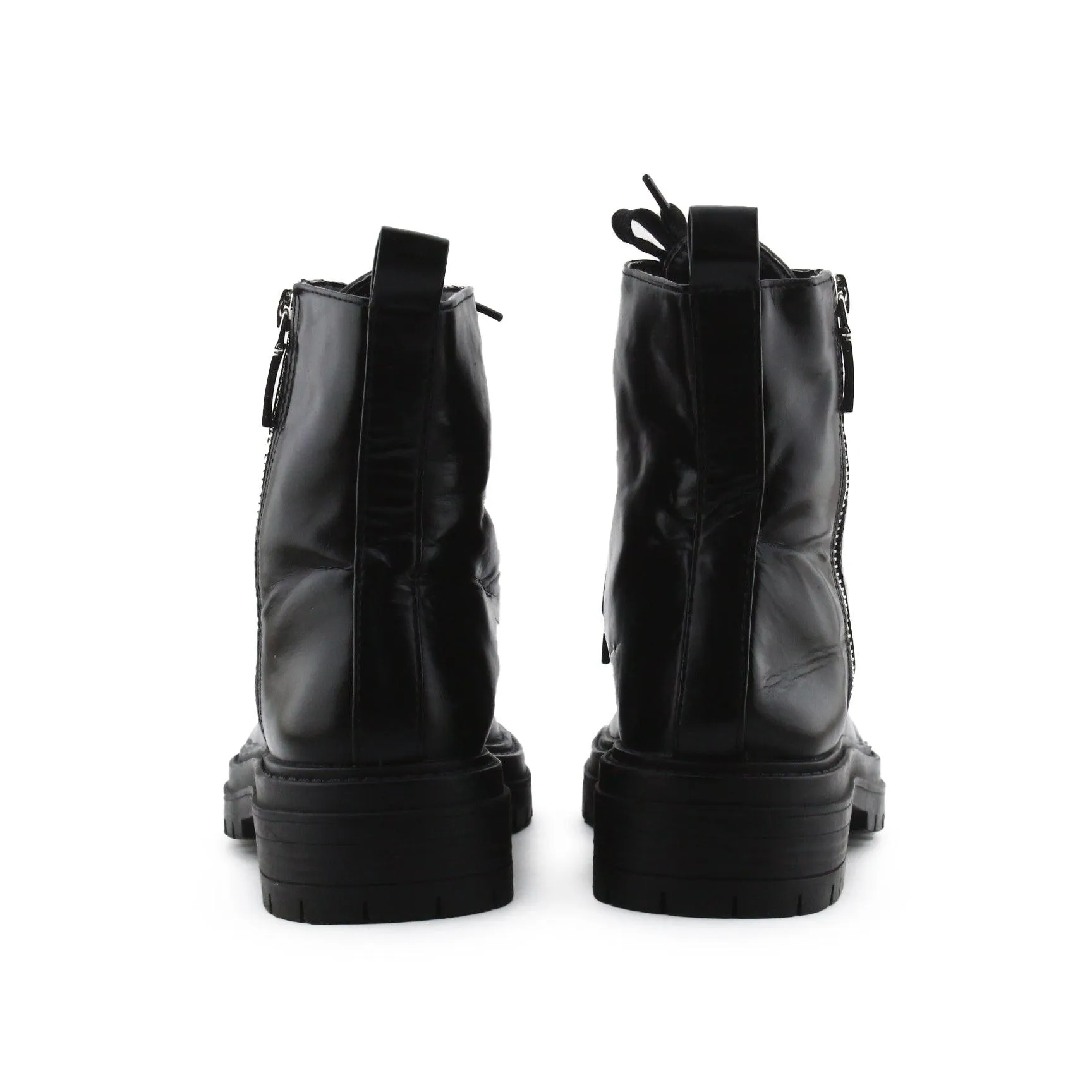 Lefties Zipper Laces Chelsea Ankle Boots | 100% Authentic Leather