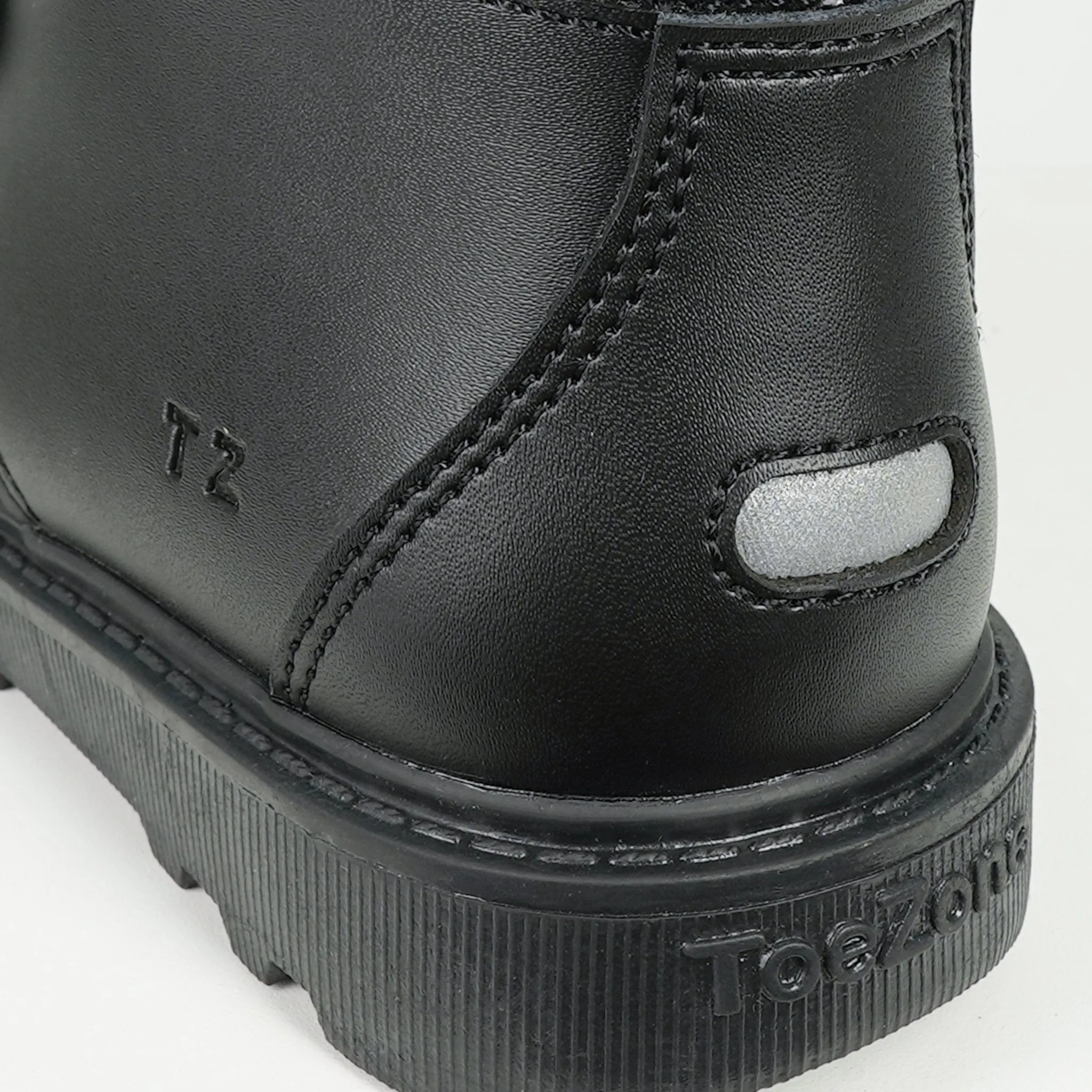LEVI - Boys' Black Coated Leather Ankle Boots
