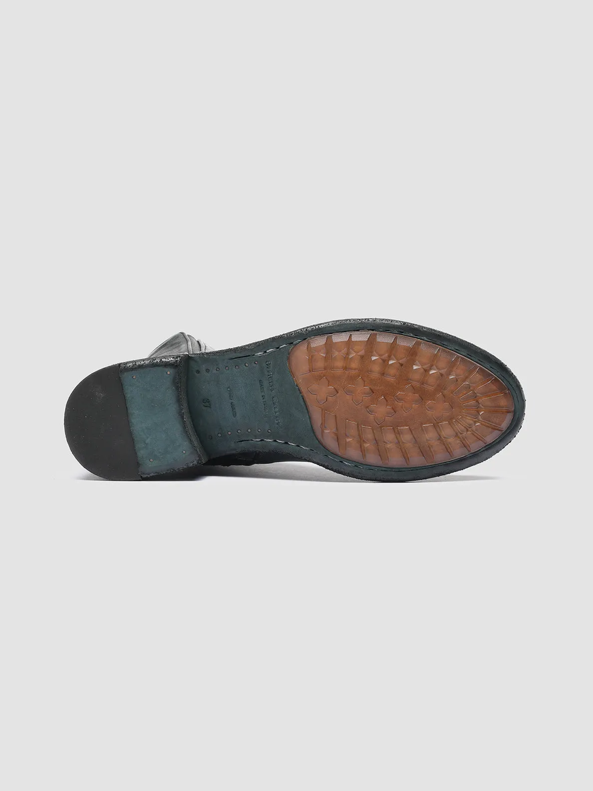 LISON 034 - Green Leather Ankle Boots
