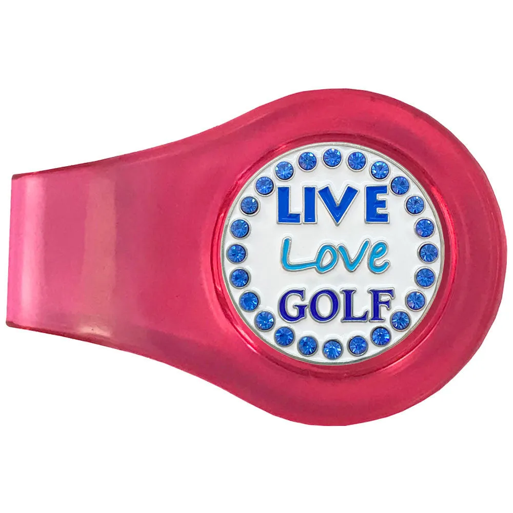 Live Love Golf Ball Marker With Colored Clip