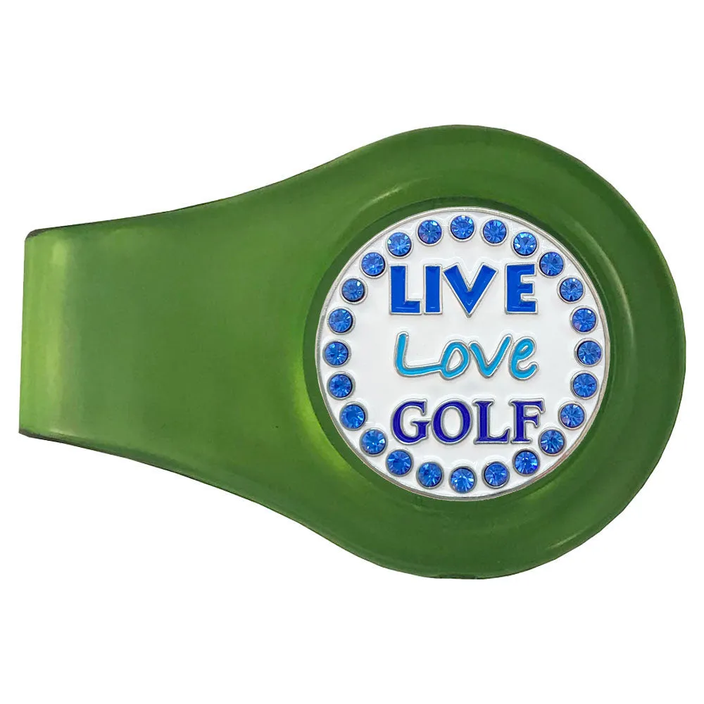 Live Love Golf Ball Marker With Colored Clip