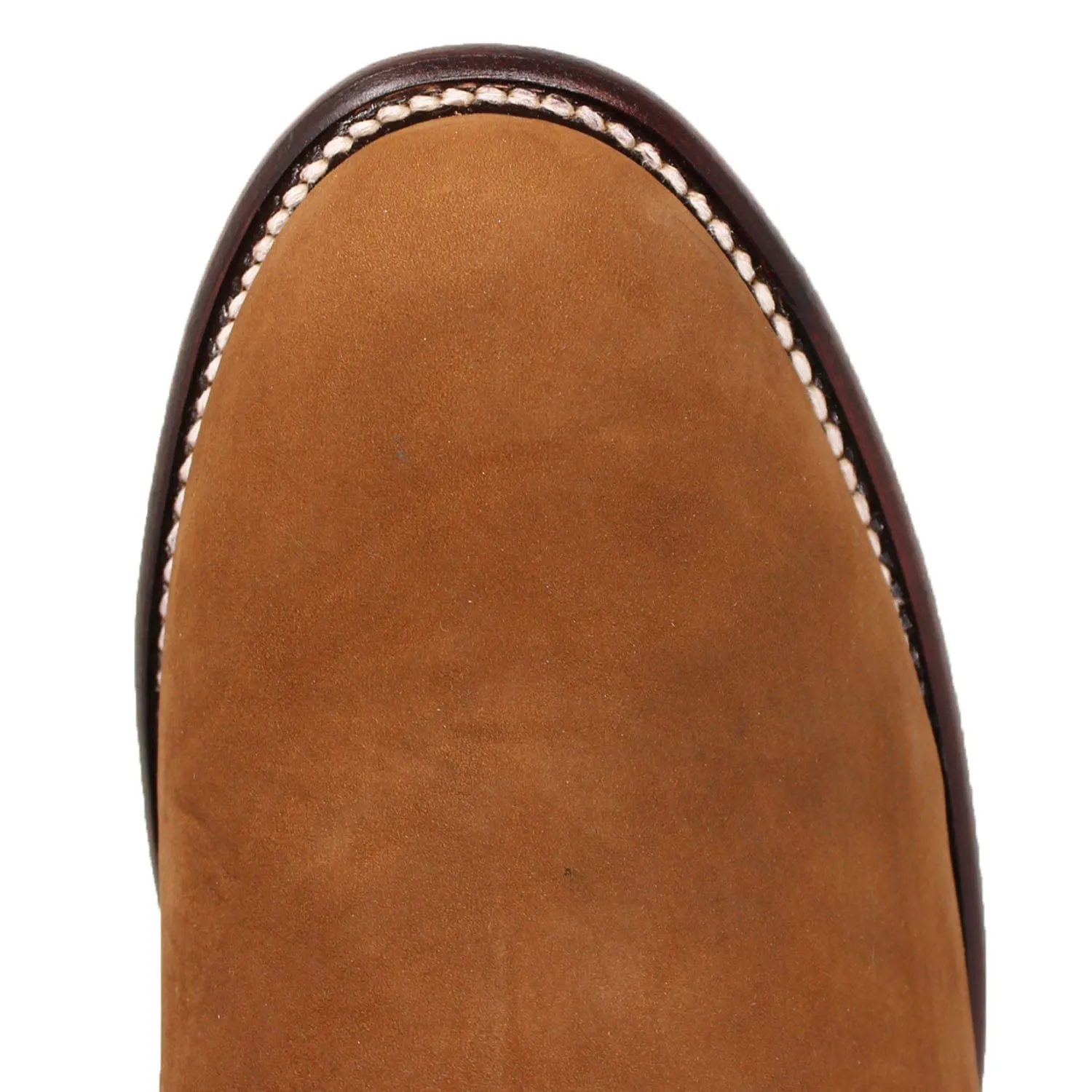 Los Altos Men's Round Toe Suede Leather Short Boots Black LAB-50B63