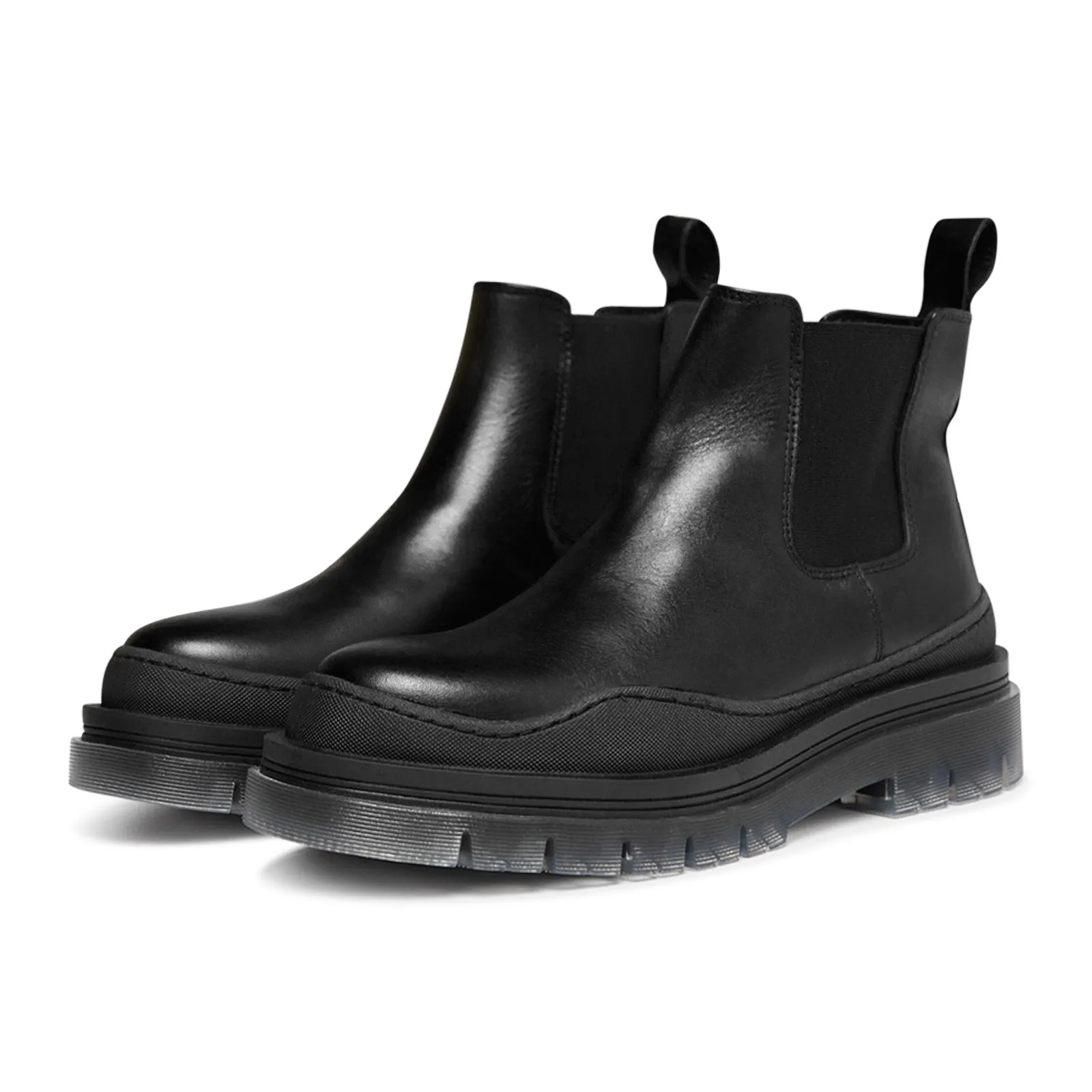 Lucido Transparent Chelsea - Black Leather