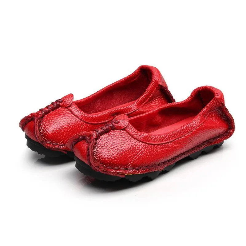 Luxury Designer Flat Shoes Slim Style Ladies Ethnic Loafers