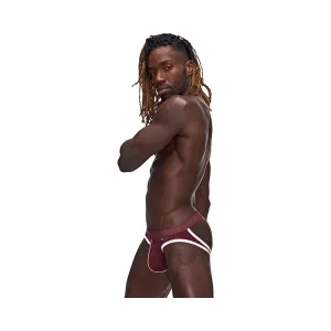Male Power Sport Mesh Sport Jock Burgundy S/M