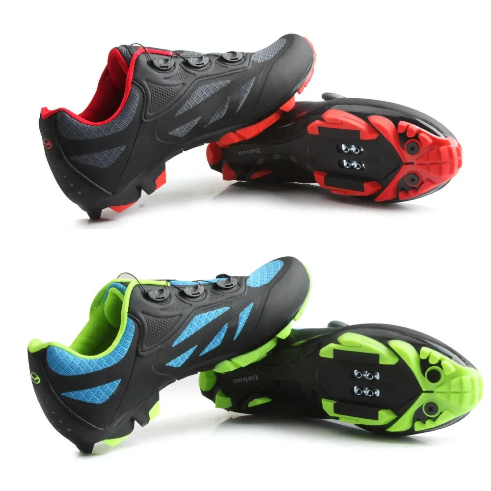 Men Cycling Breathable Self-Locking Mountain Bike Shoes