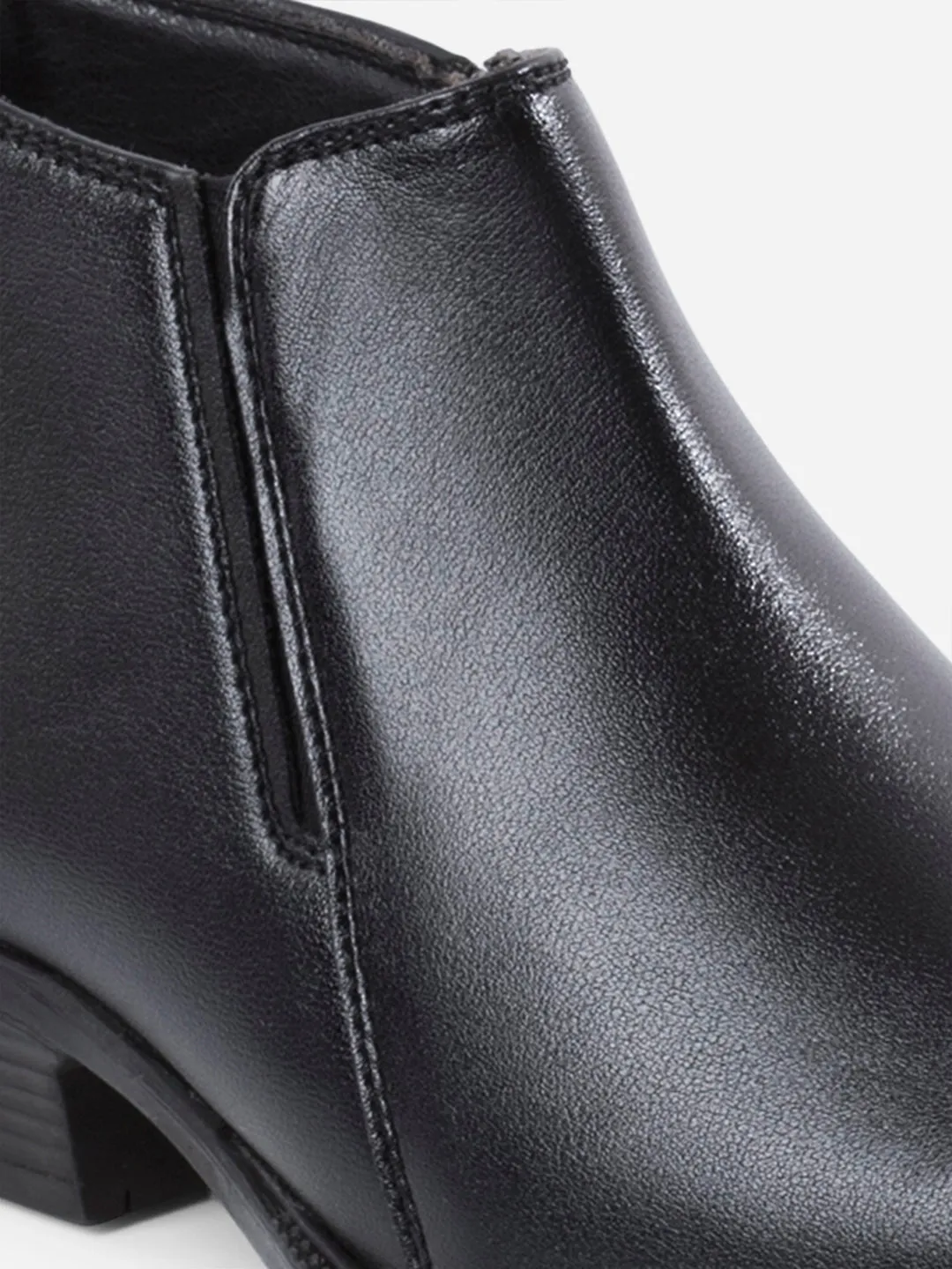 Men's Black Formal Ankle Slip On Boots (IX3040)