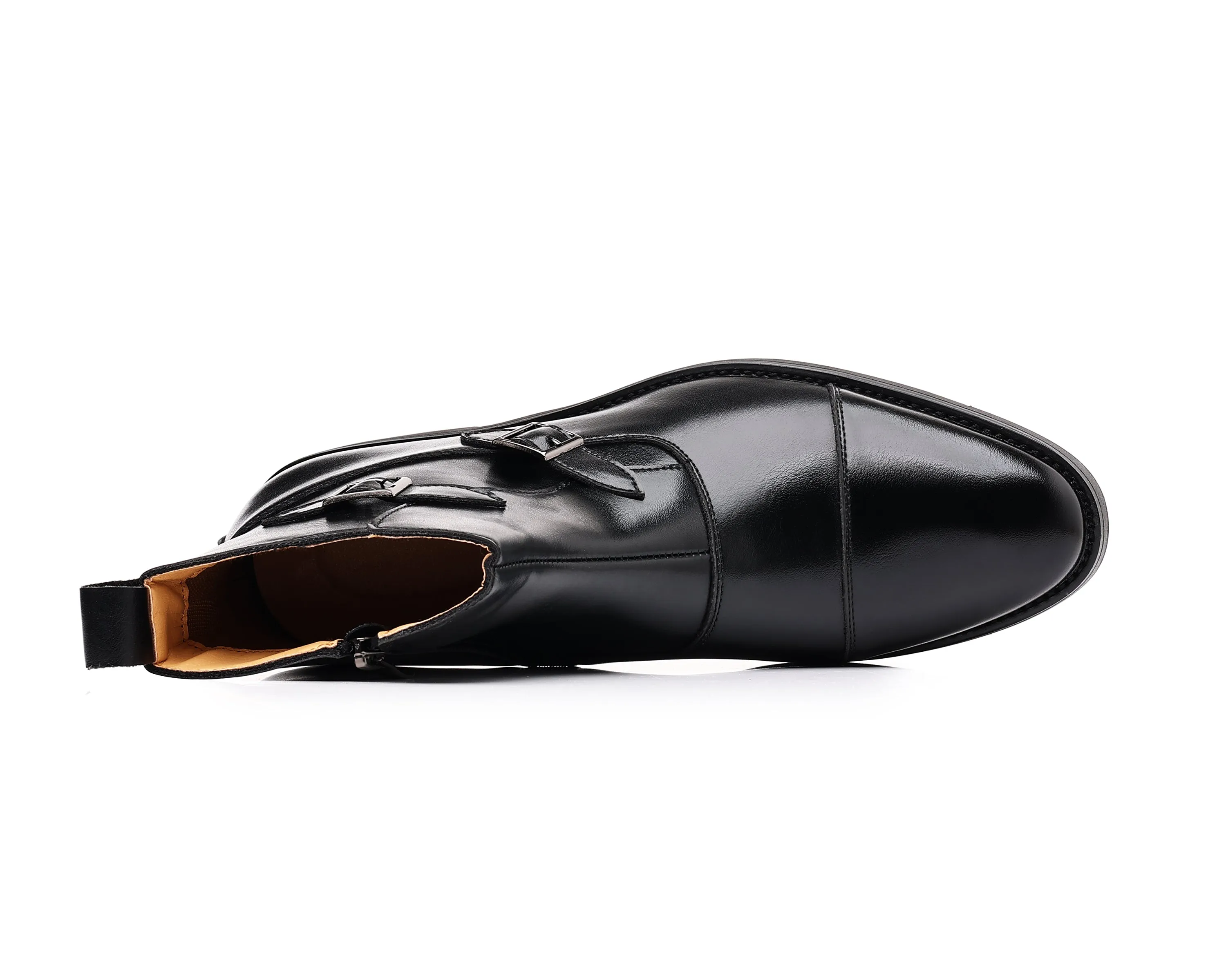 Men's Buckle Cap Toe Dress Boots