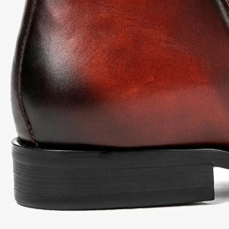 Men's Handmade Tanned Cowhide 60s Style Chelsea Boots
