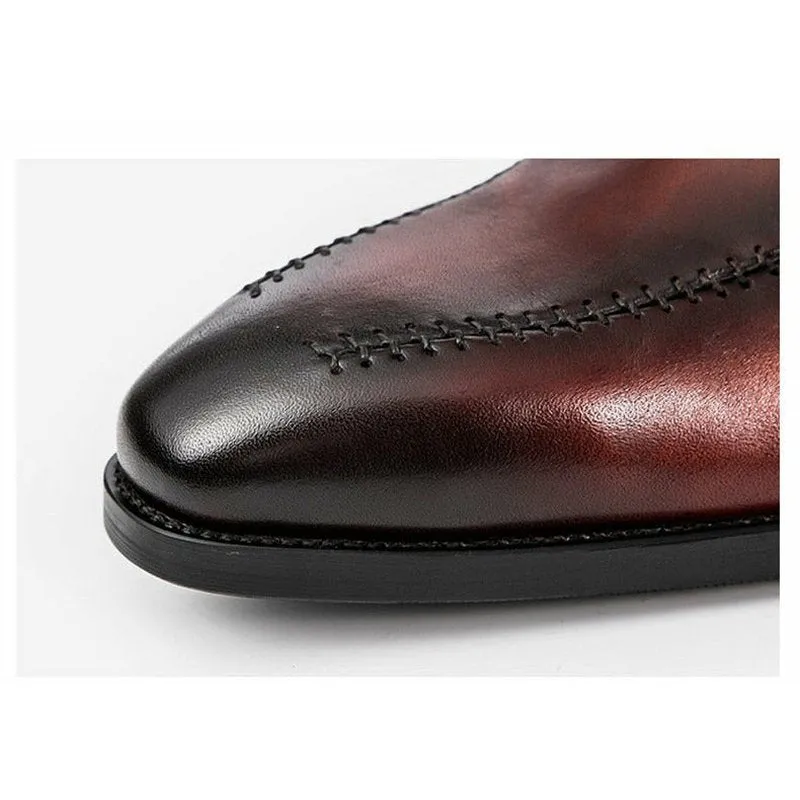 Men's Handmade Tanned Cowhide 60s Style Chelsea Boots