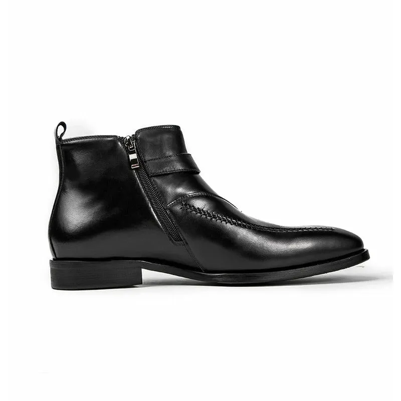 Men's Handmade Tanned Cowhide 60s Style Chelsea Boots