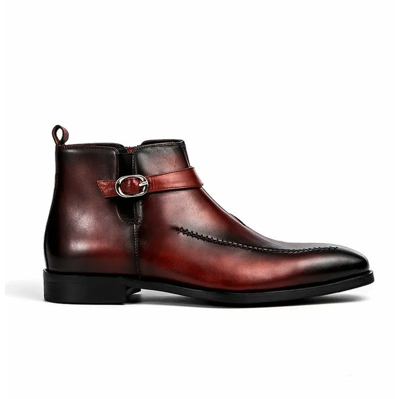 Men's Handmade Tanned Cowhide 60s Style Chelsea Boots