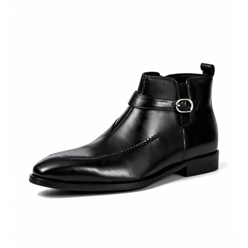 Men's Handmade Tanned Cowhide 60s Style Chelsea Boots