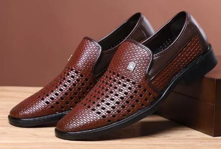 Men's Hollow Breathable Soft Bottom Shoes