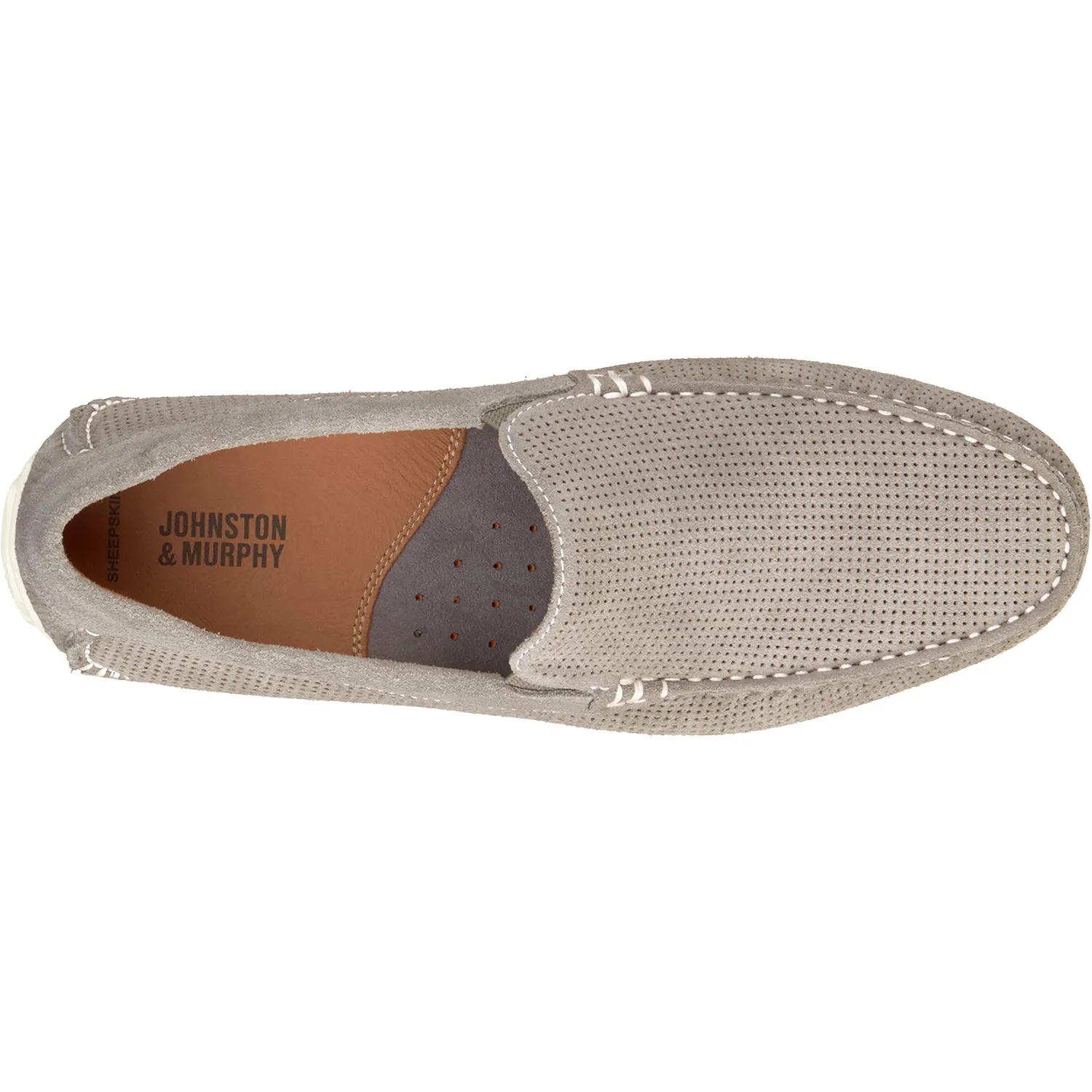 Men's Johnston & Murphy Cort Venetian Grey Perfed Nubuck